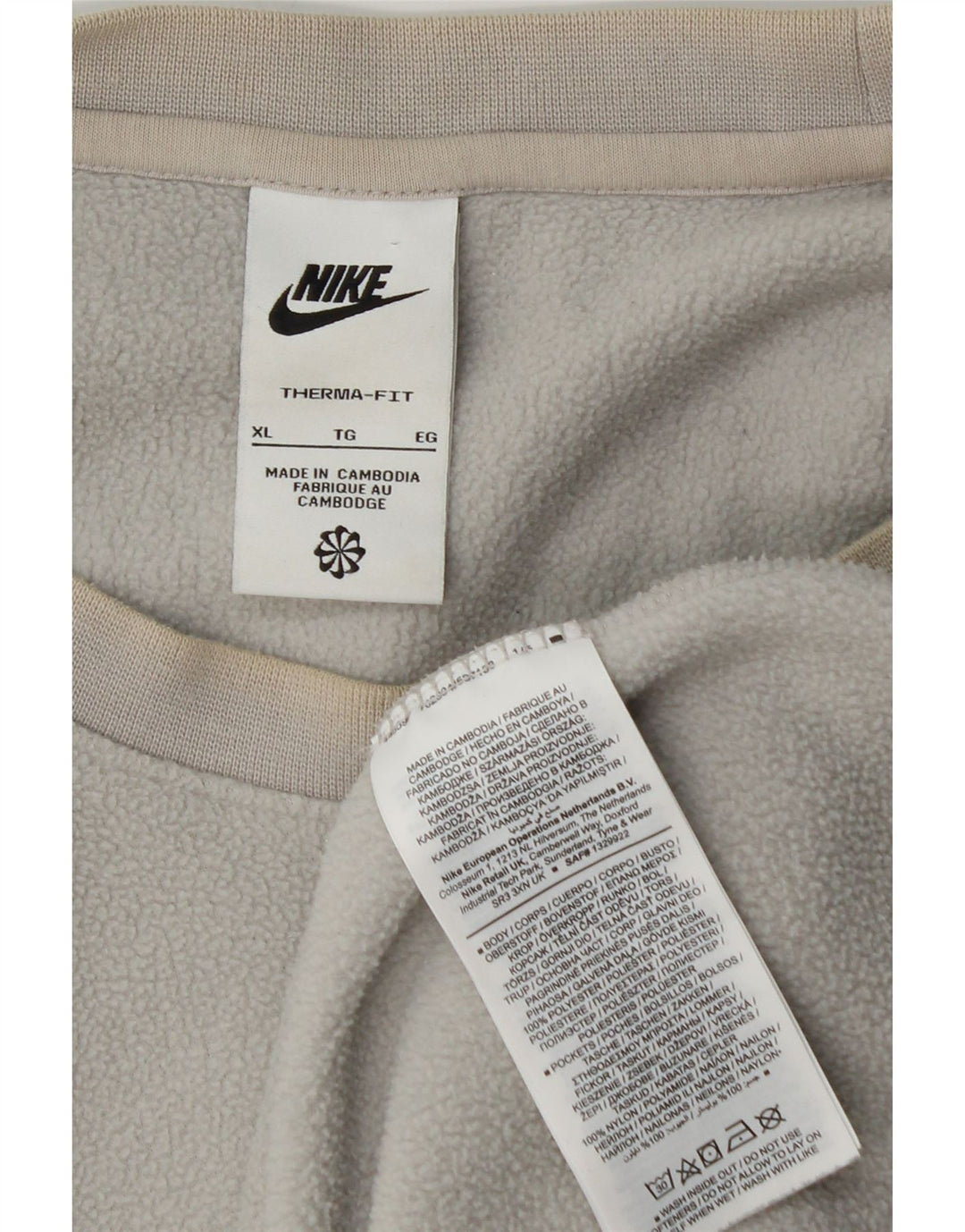 Maglia in pile Nike Uomo XL Grigio Poliestere