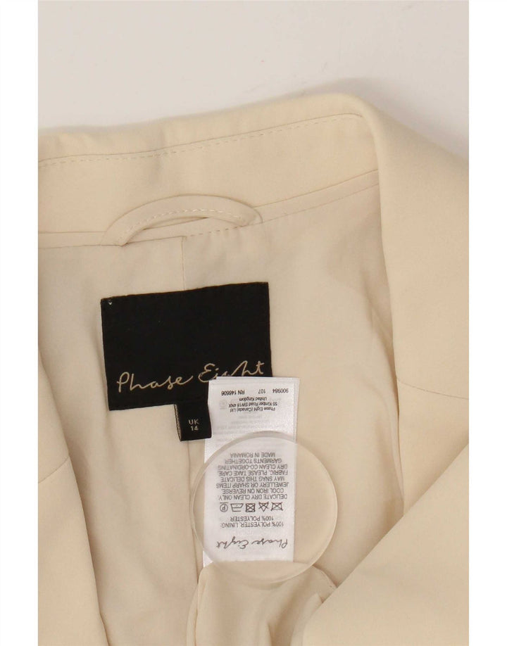 Giacca blazer a 2 bottoni da donna Phase Eight UK 14 Poliestere beige medio