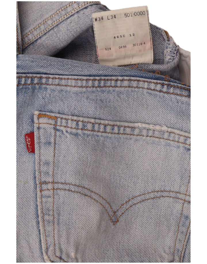 Jeans dritti da uomo LEVI'S W34 L29 cotone blu