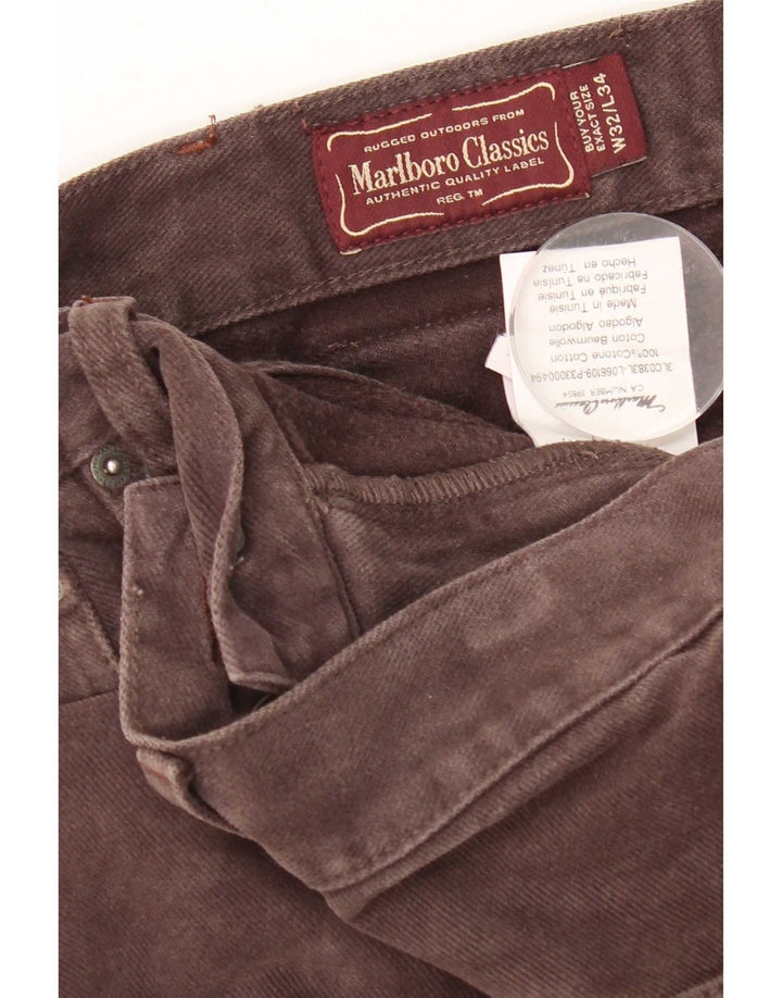 Jeans dritti da uomo Marlboro Classics W32 L34 cotone marrone