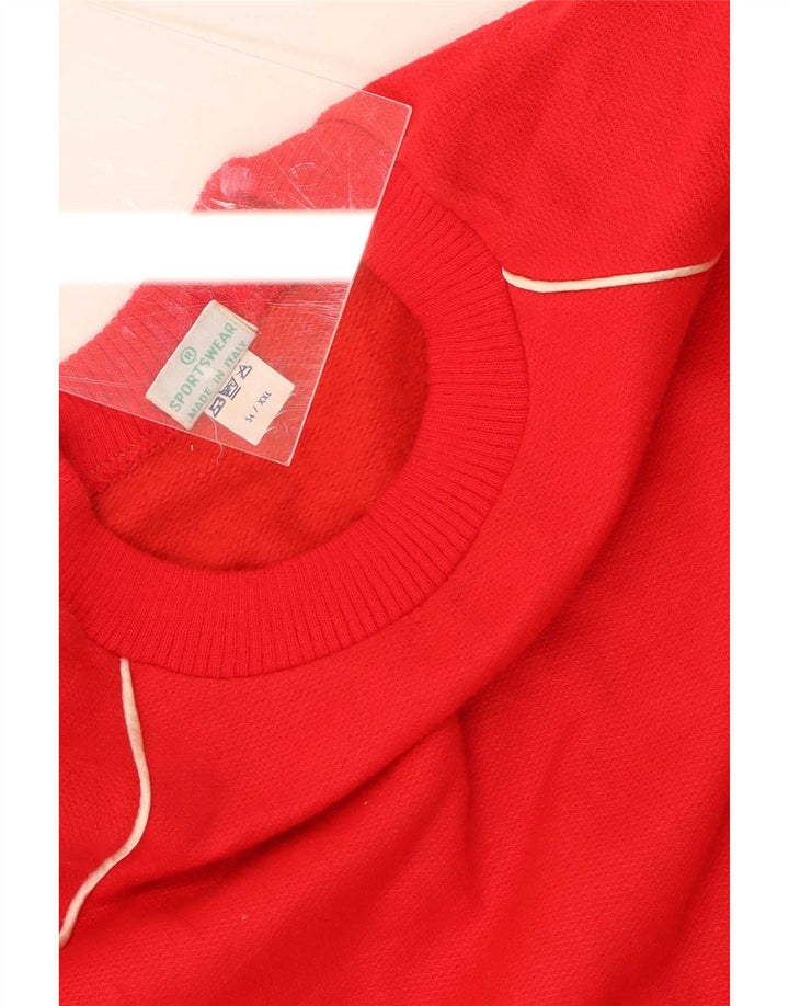 Felpa da uomo vintage maglione 2XL rosso