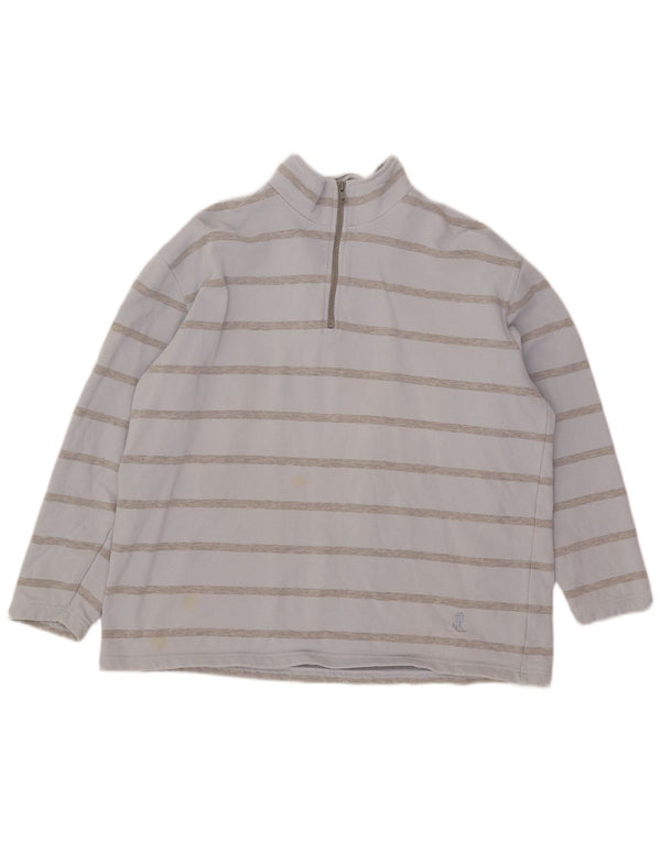 Felpa oversize da donna Ralph Lauren UK 12 a righe blu medio