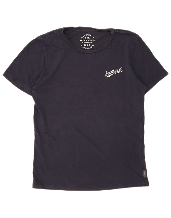 JACK & JONES T-shirt da uomo Top XS Blu navy in cotone