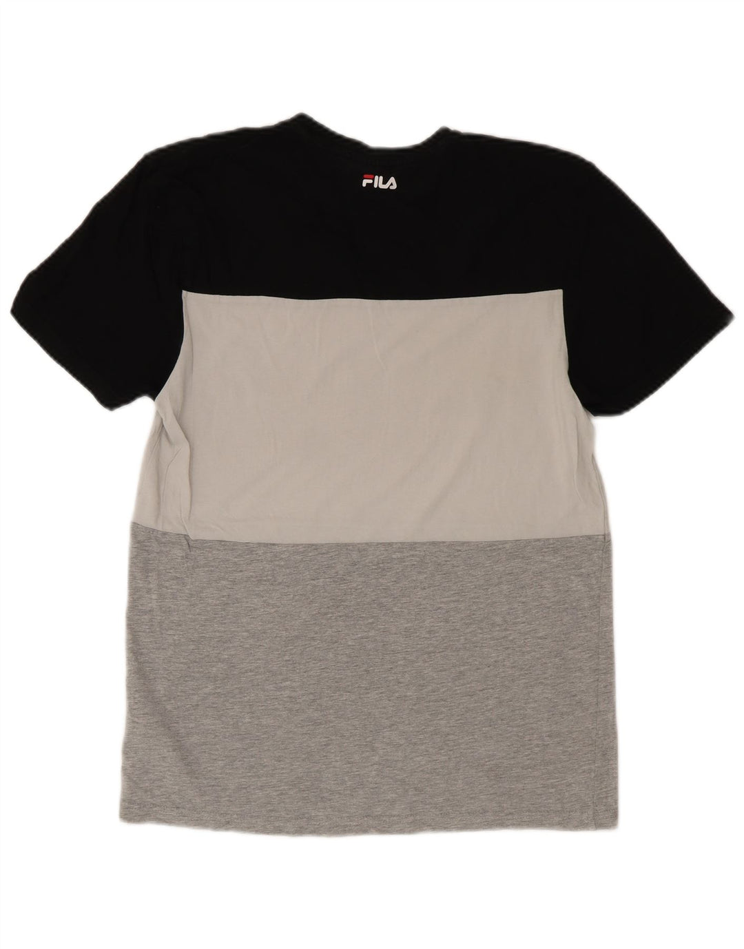 T-shirt grafica da uomo Fila Top Small in cotone color block multicolore