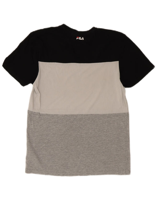 T-shirt grafica da uomo Fila Top Small in cotone color block multicolore