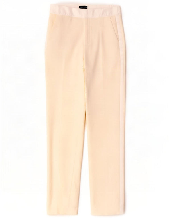 Pantaloni chino a vita alta da donna Zara XS W24 L28 color block bianco sporco