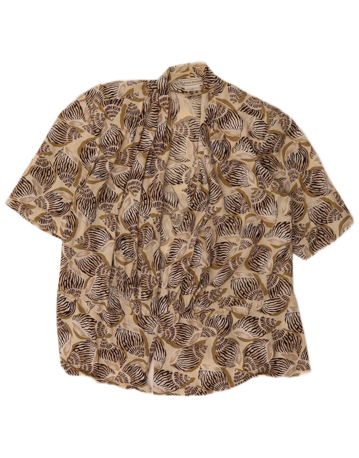 Top cardigan da donna EVAN PICONE US 8 verde medio stampa animalier