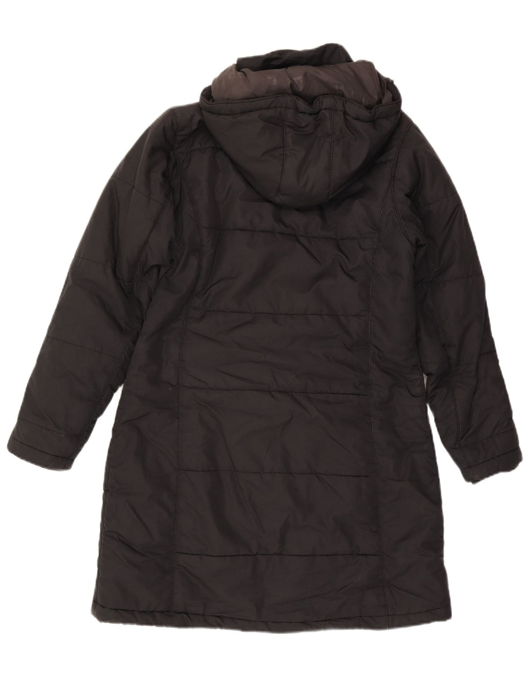 Cappotto imbottito con cappuccio da donna Jack Wolfskin UK 10 piccolo poliestere nero