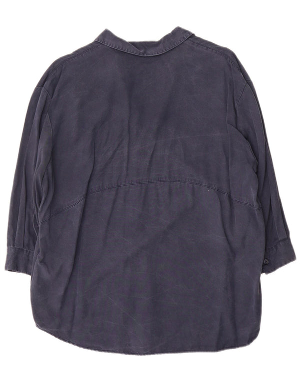 Camicetta oversize da donna Jack Wills con maniche a 3/4 UK 6 XS Lyocell blu navy