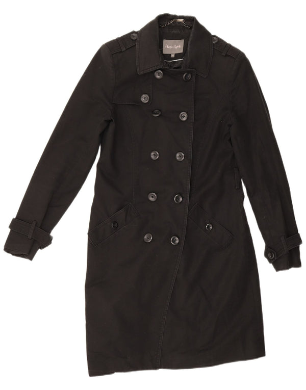 Trench militare da donna Phase Eight UK 10 piccolo nero