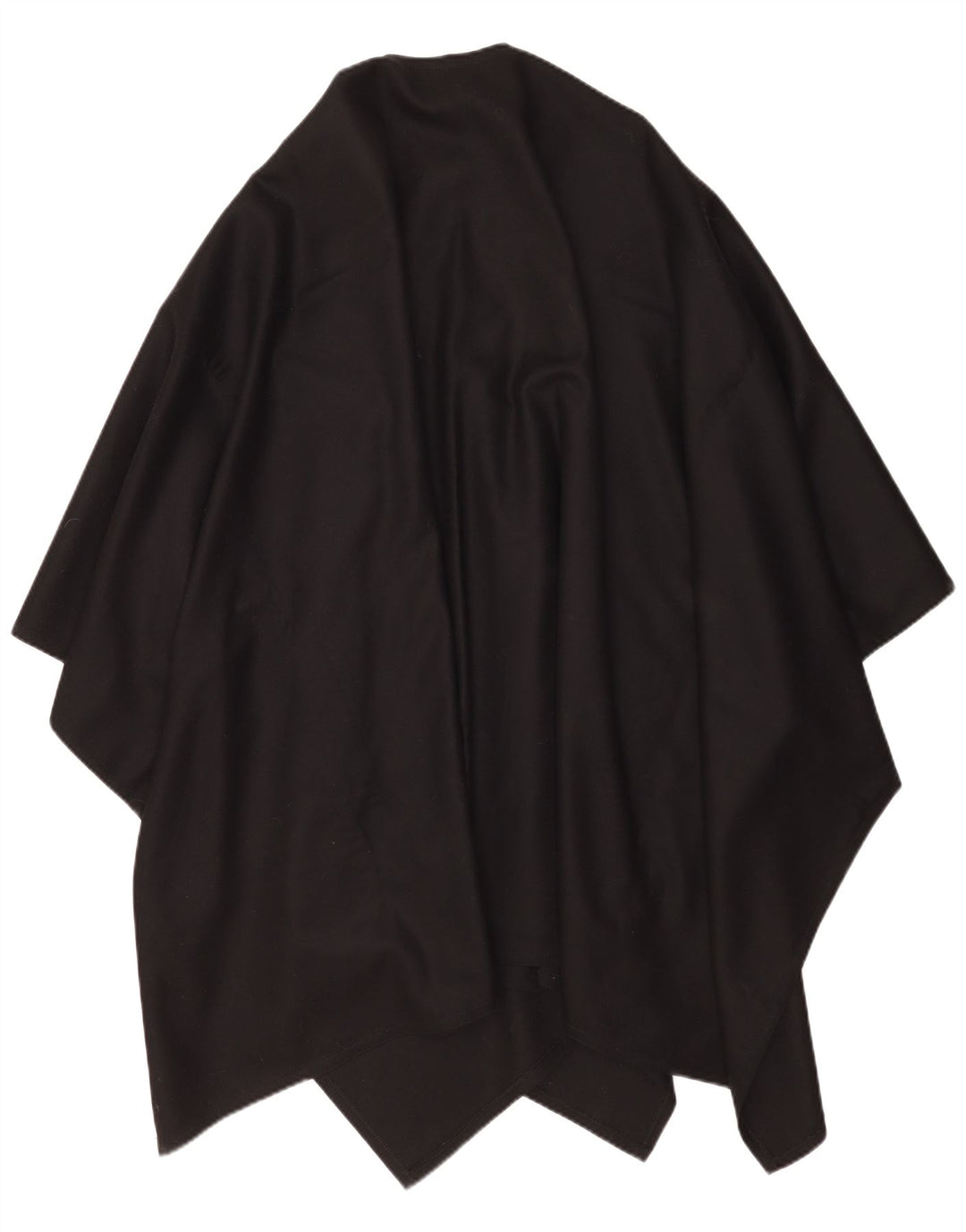Maglione poncho asimmetrico da donna vintage, taglia unica, in lana nera
