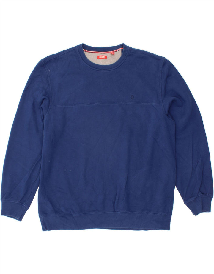 IZOD Mens Sweatshirt Jumper XL Navy Blue Cotton Vintage Izod and Second-Hand Izod from Messina Hembry 