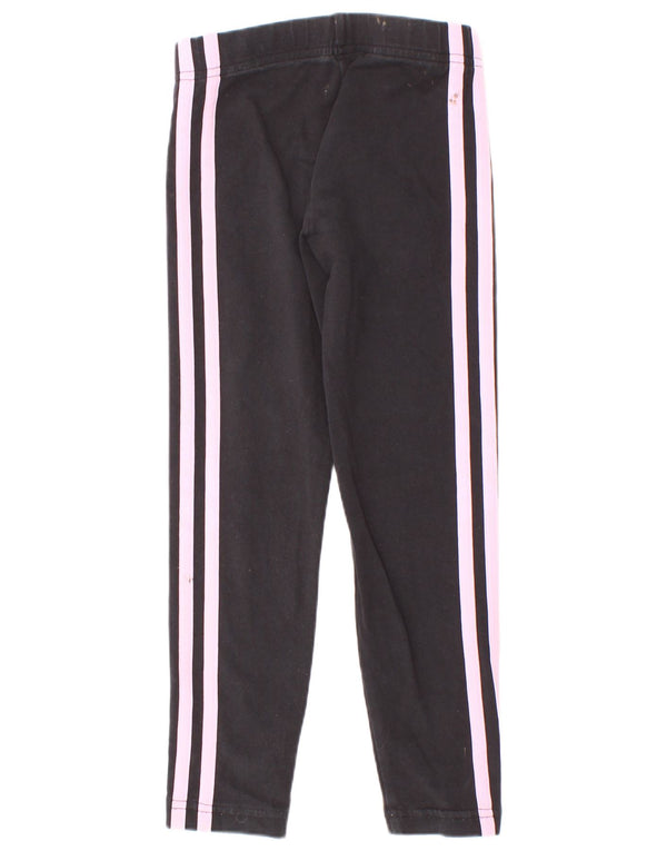 Leggings Adidas Bambina 5-6 Anni Cotone Nero