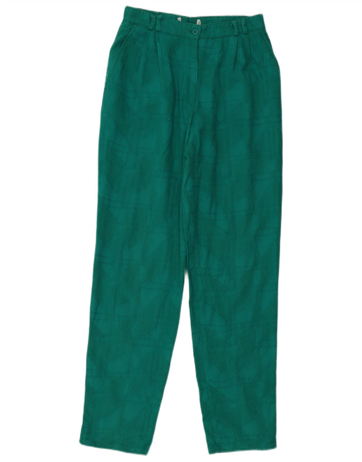 VINTAGE Womens Pegged Chino Trousers W28 L31  Green Check