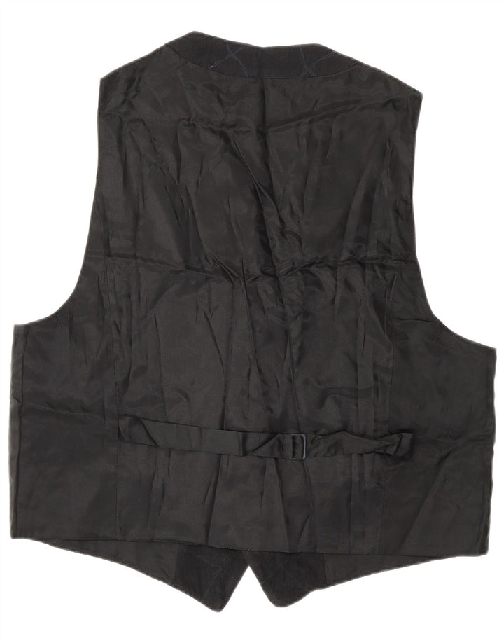 Gilet vintage da uomo XL nero a rombi/poliestere diamante