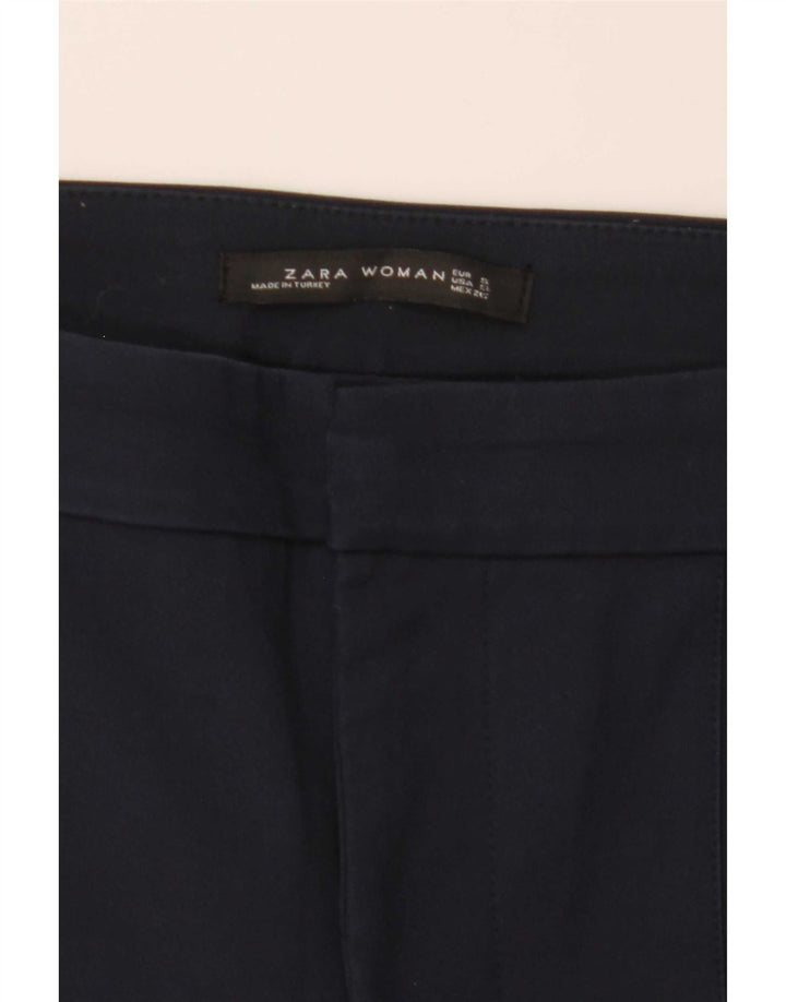Pantaloni chino bootcut da donna Zara piccoli W29 L26 blu navy