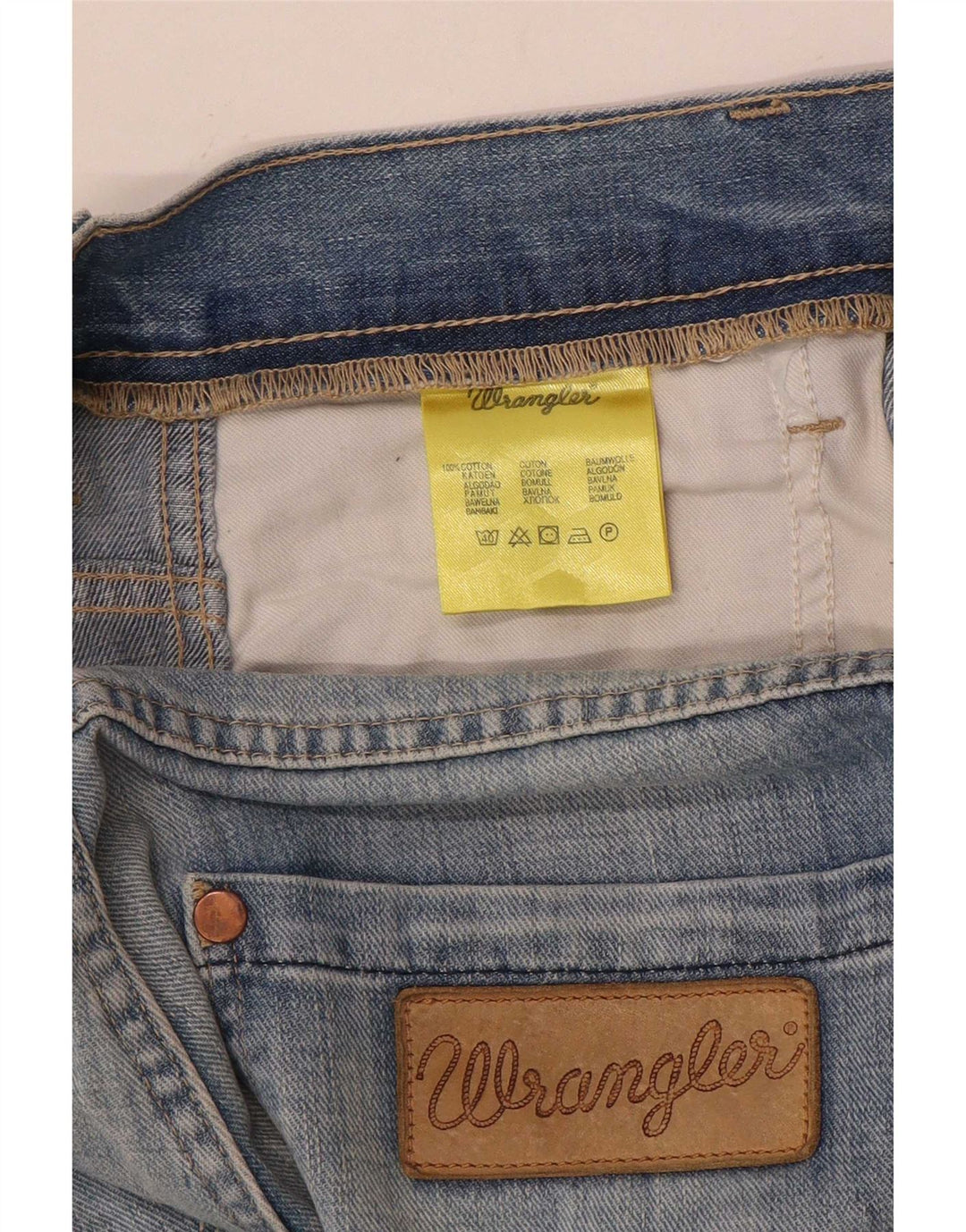 Jeans dritti da uomo Spencer Wrangler W32 L34 cotone blu
