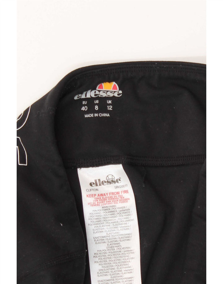 Pantaloncini sportivi grafici da donna Ellesse UK 12 Medium Black Colourblock