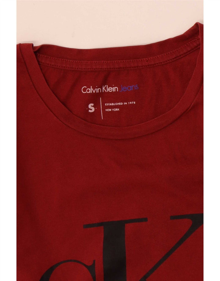 Maglietta grafica da uomo Calvin Klein Jeans Top piccola rossa