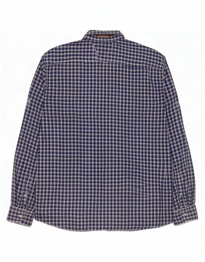 Camicia Tommy Hilfiger da uomo vintage fit XL blu a quadretti