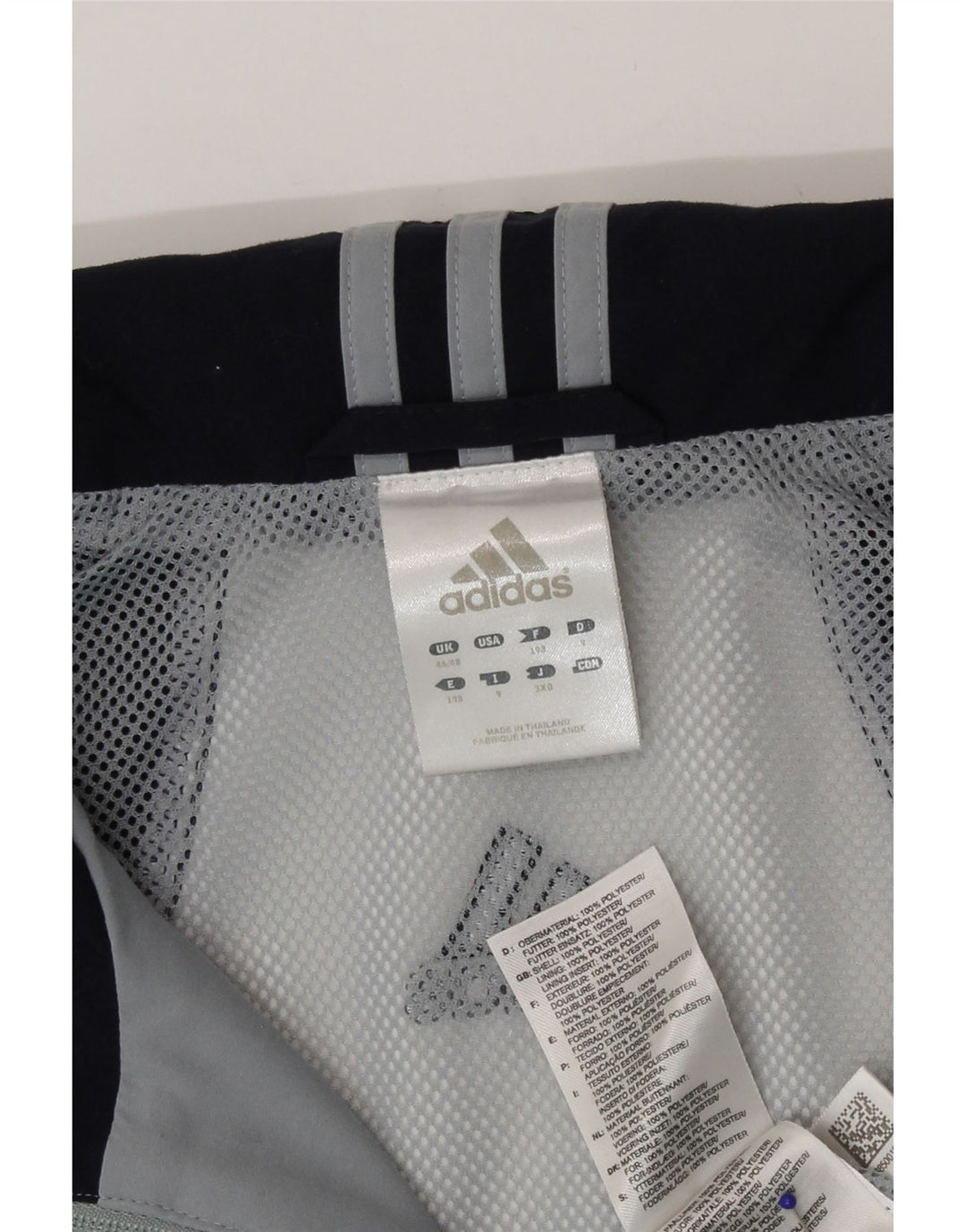 Giacca da tuta da uomo Adidas UK 46/48 XL Poliestere color block grigio