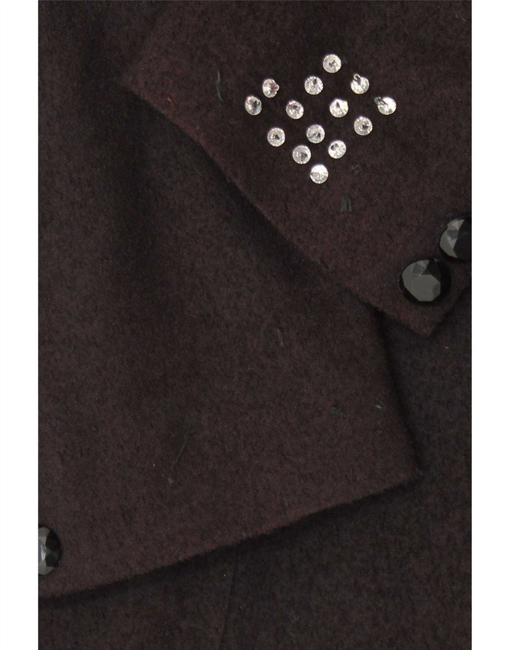 Giacca blazer vintage da donna a 1 bottone IT 46 grande nera