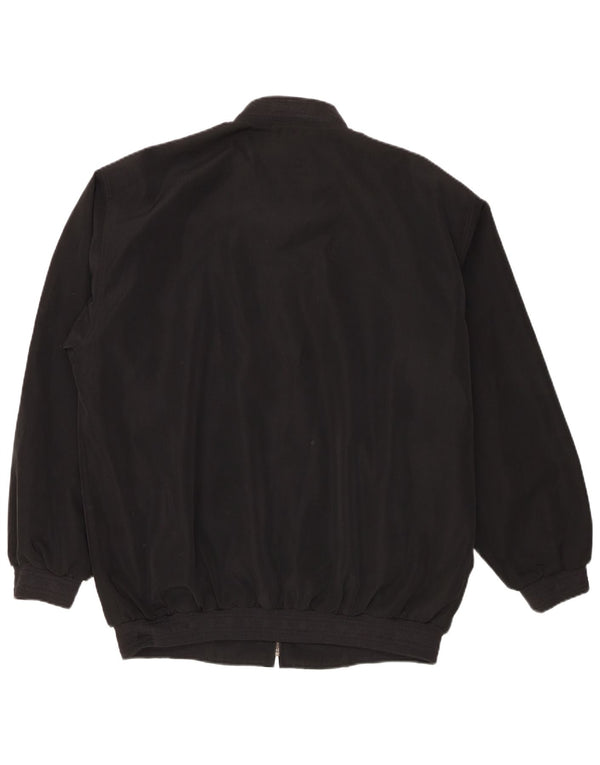 Giubbotto bomber da uomo vintage UK 44 2XL poliestere nero