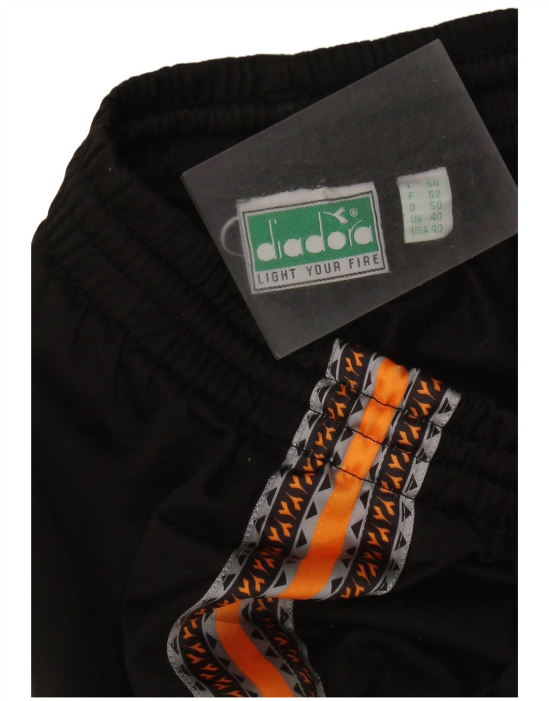 DIADORA Pantaloni da tuta da uomo UK 40 Medium Black Colourblock