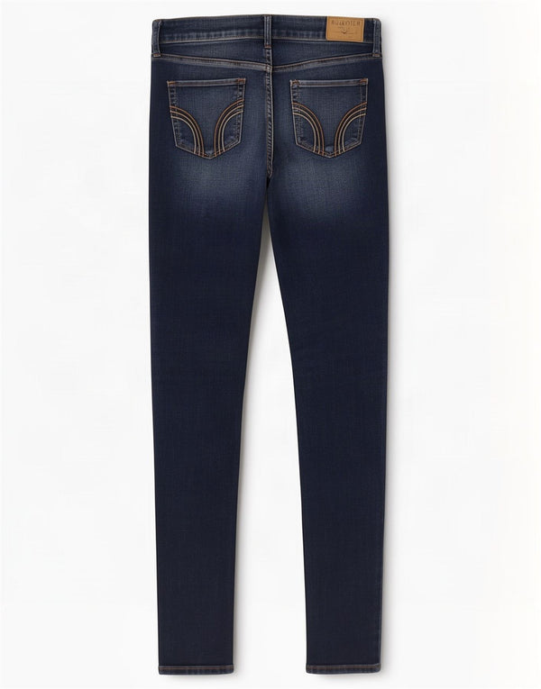 Jeans skinny effetto invecchiato Hollister da donna US 3 XS W26 L31 cotone blu
