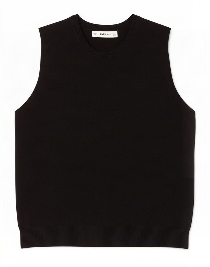 Canotta canotta da donna Zara UK 12 media viscosa nera