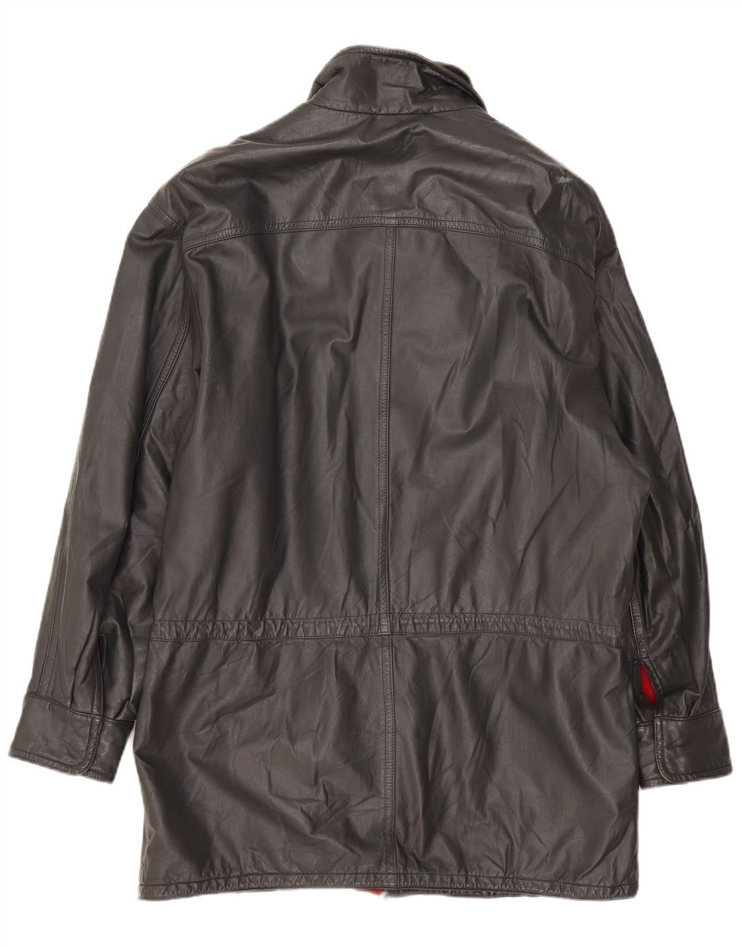 Giacca in pelle vintage da uomo IT 52 XL Grigia