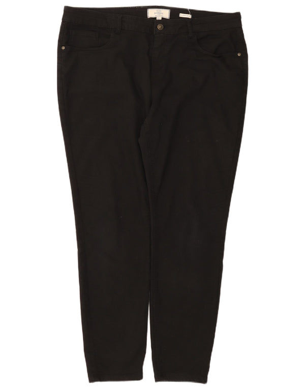 Pantaloni casual slim da donna Fat Face UK 18 XL W38 L29 Cotone nero