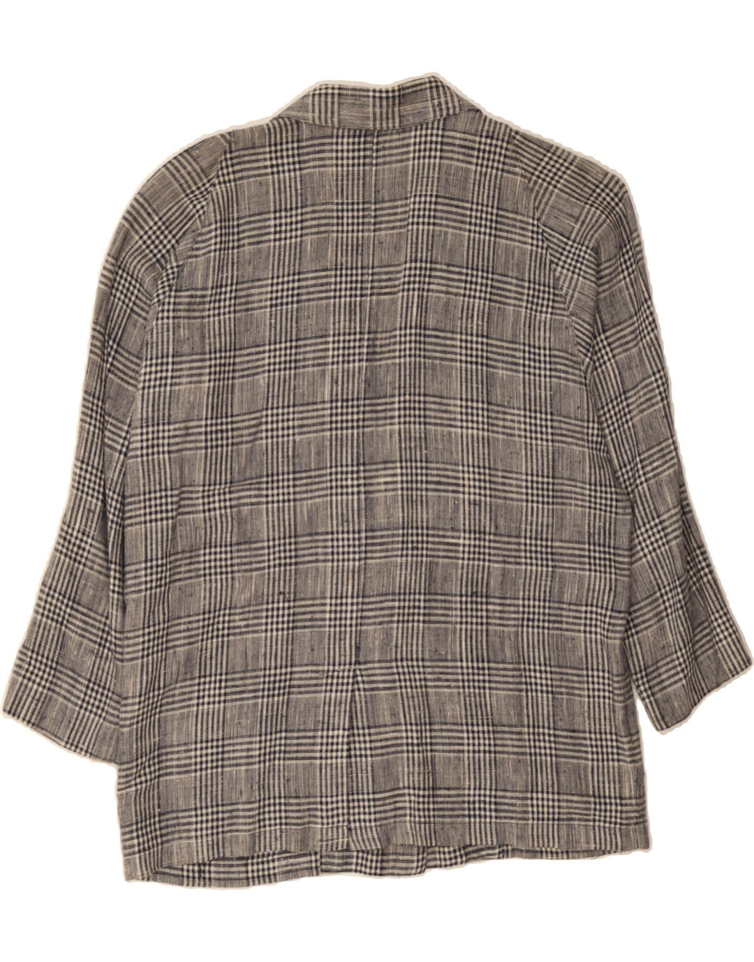 MAZZONETTO Womens Loose Fit 2 Button Blazer Jacket IT 44 Medium Grey Check Vintage Mazzonetto and Second-Hand Mazzonetto from Messina Hembry 