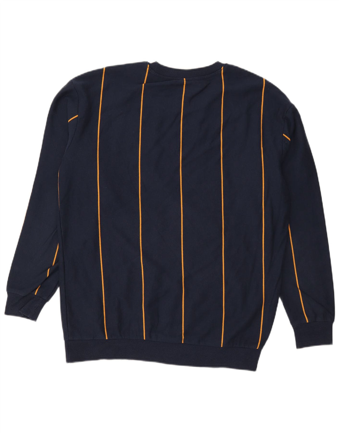 Felpa Zara da uomo maglione grande in cotone a righe blu navy