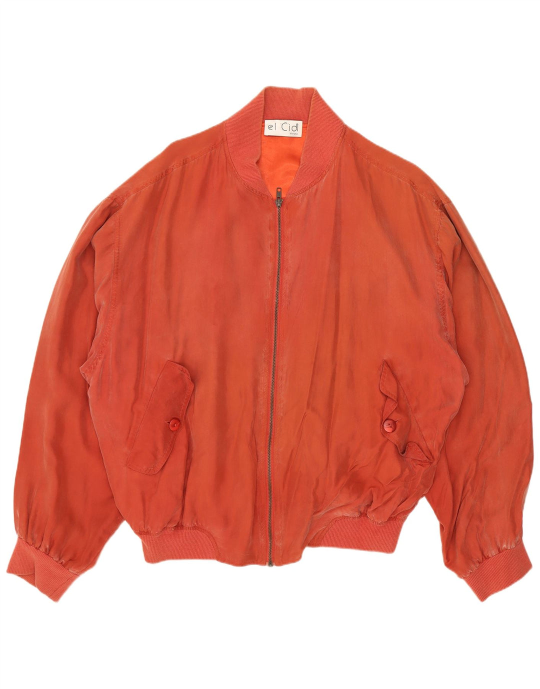 Giubbotto bomber vintage da uomo UK 40 grande seta arancione