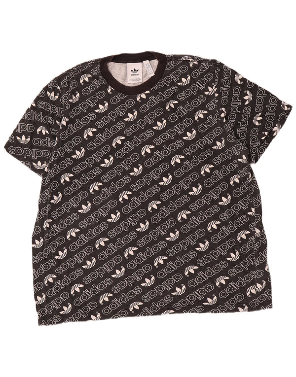 T-shirt grafica da uomo Adidas Top XL in cotone nero