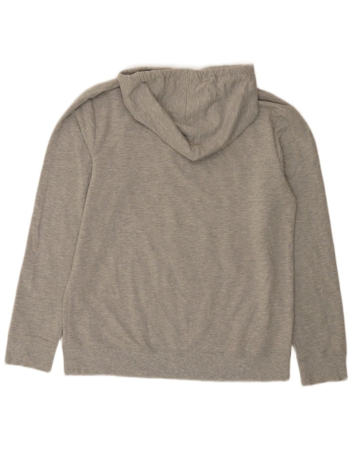 Maglione con cappuccio grafico da uomo Calvin Klein in cotone chiazzato grigio medio