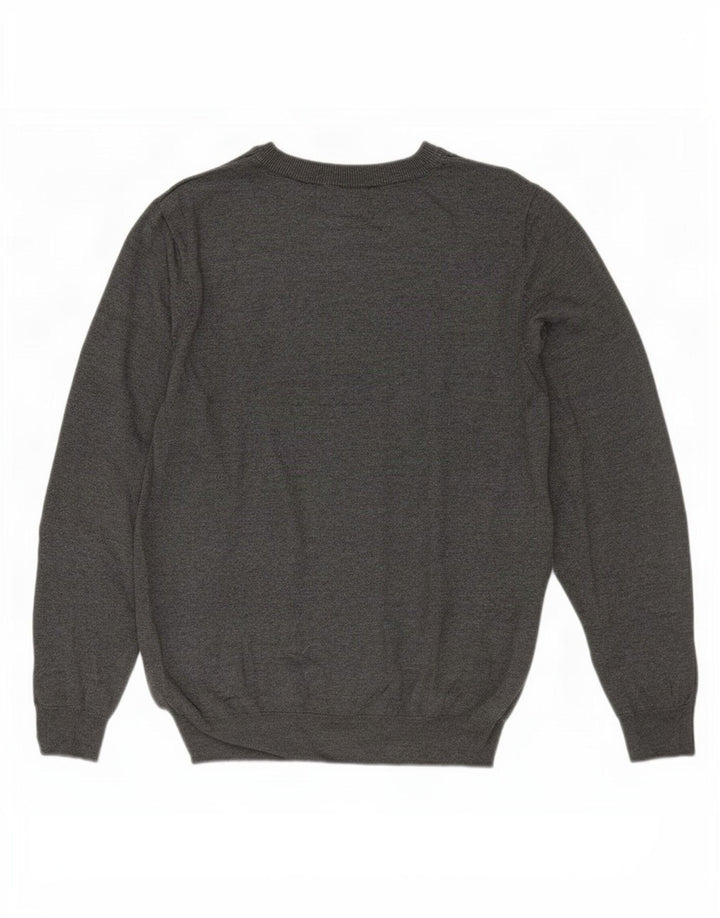Maglione maglione girocollo da donna Zara UK 14 Viscosa grigio medio