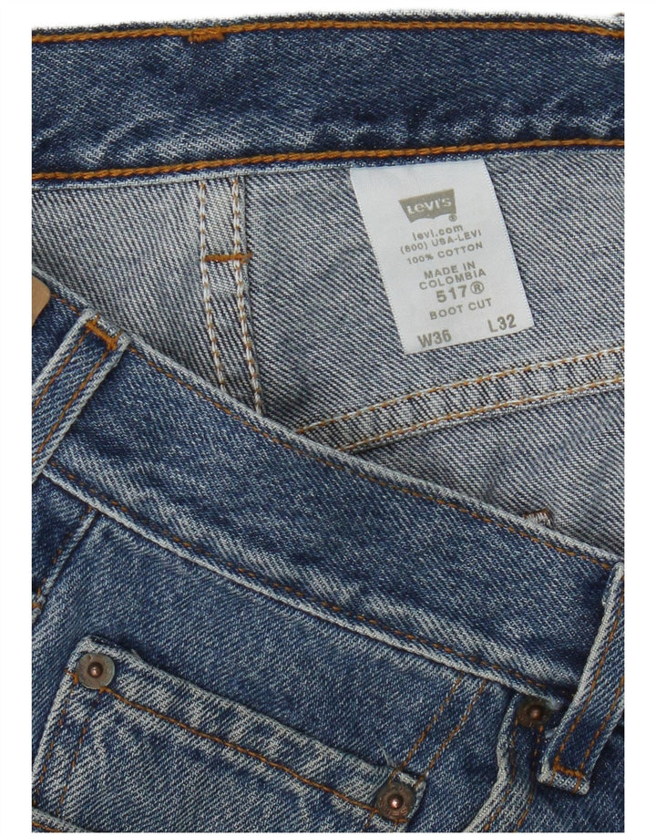 Levi's Uomo 517 Jeans Bootcut W36 L32 Cotone Blu