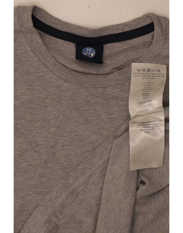 T-shirt da uomo North Sails Top in cotone mélange grigio medio