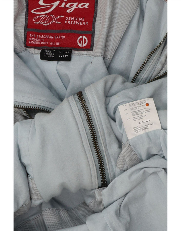 GIGA DX Giubbotto bomber con cappuccio da donna US 14 XL Poliestere a quadri blu