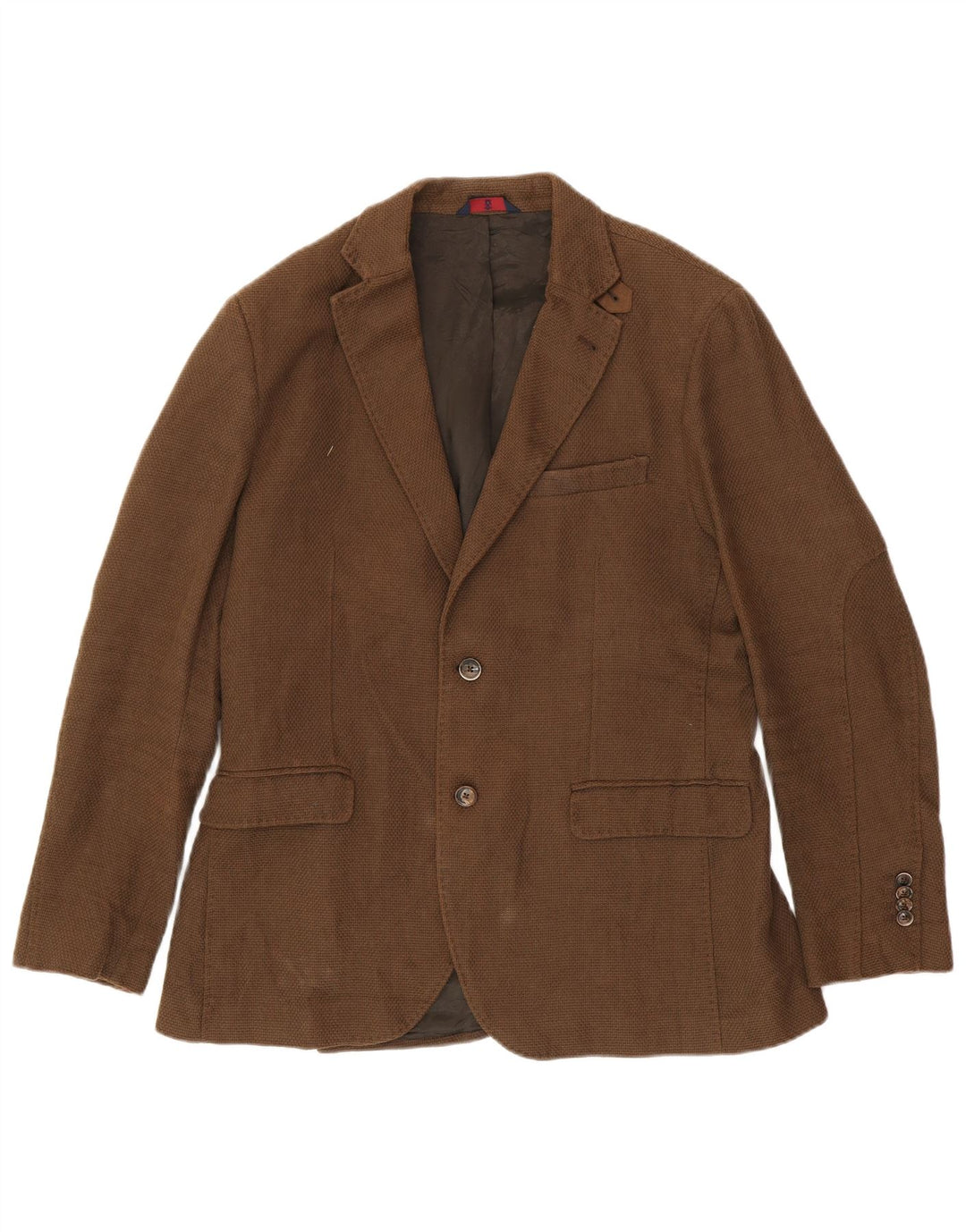 MASSIMO DUTTI Giacca blazer da uomo a 2 bottoni UK 38 Viscosa marrone medio