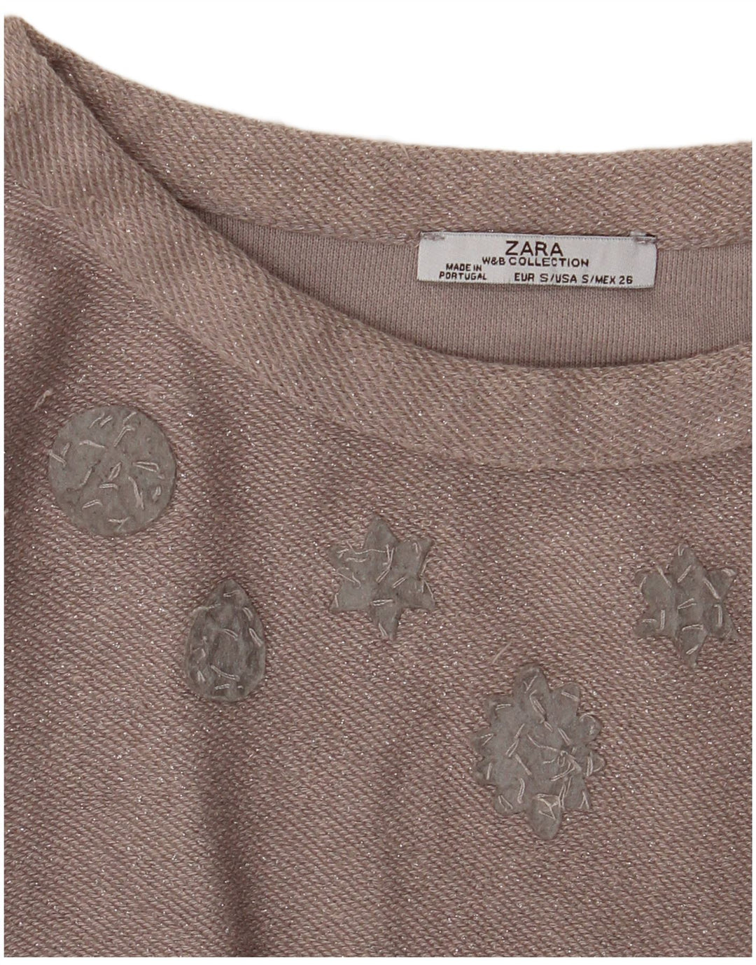 Maglione ZARA da donna oversize con scollo a barca UK 10 piccolo grigio