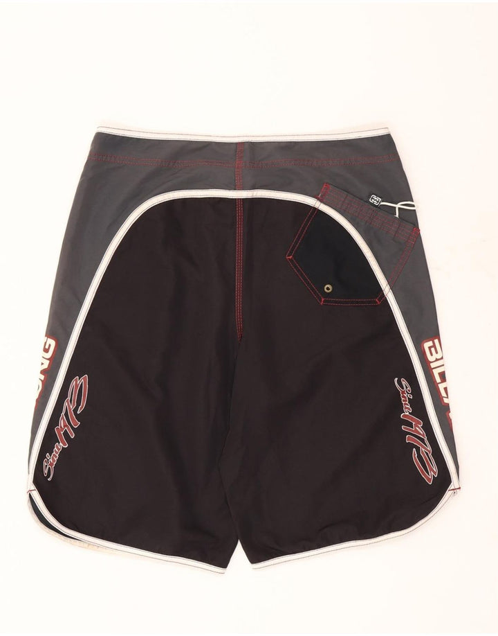 Pantaloncini da bagno grafici da uomo Billabong grandi in poliestere color block nero