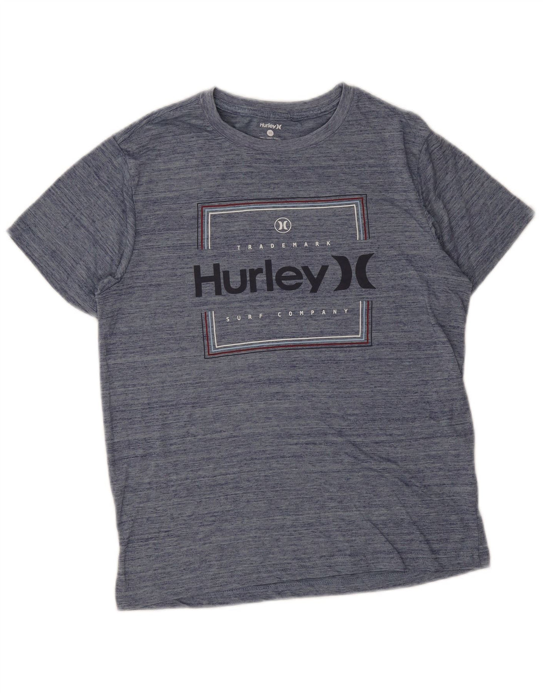 T-shirt grafica da uomo Hurley Top in poliestere chiazzato blu navy