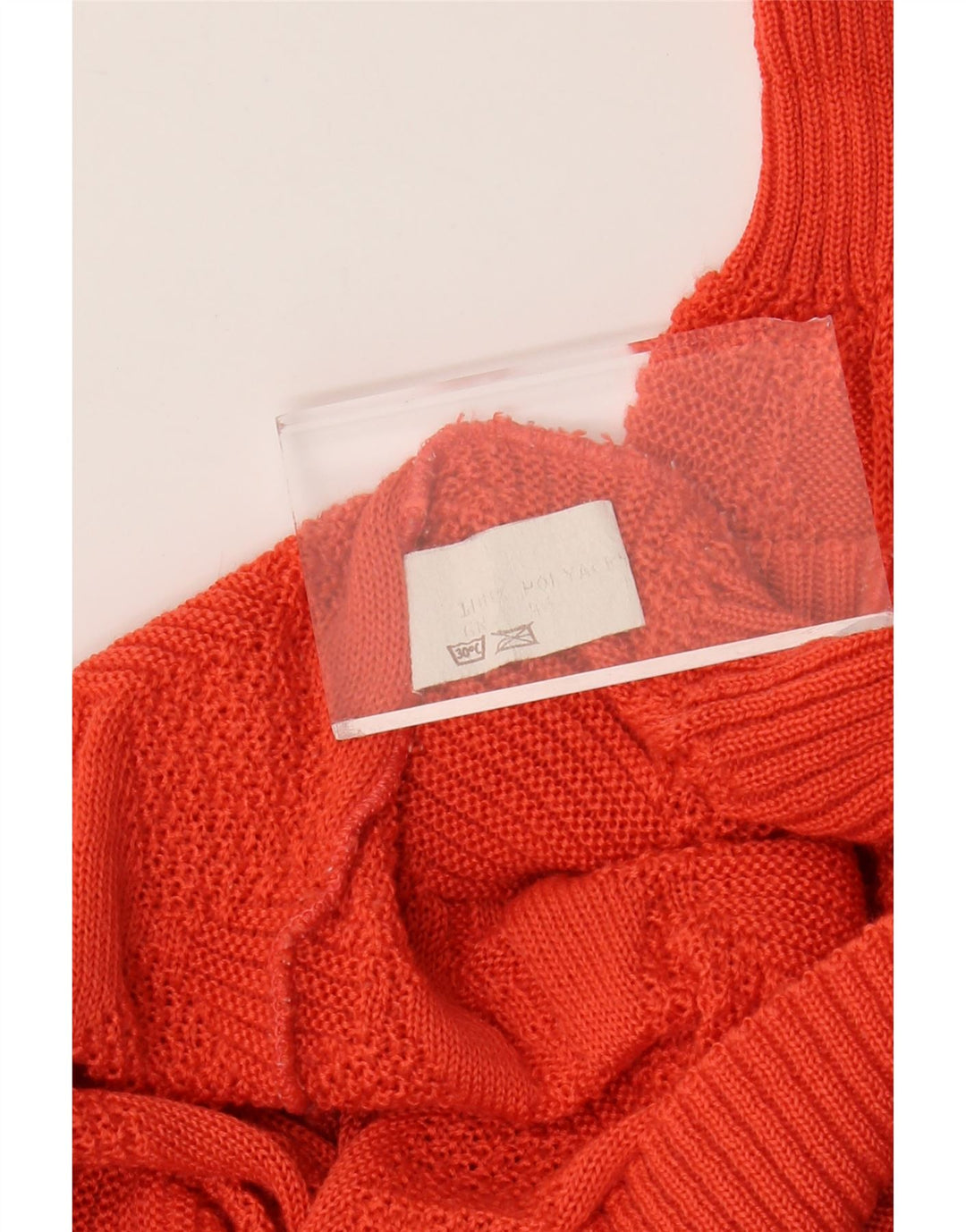 Maglione maglione girocollo da donna VINTAGE UK 18 XL Acrilico arancione