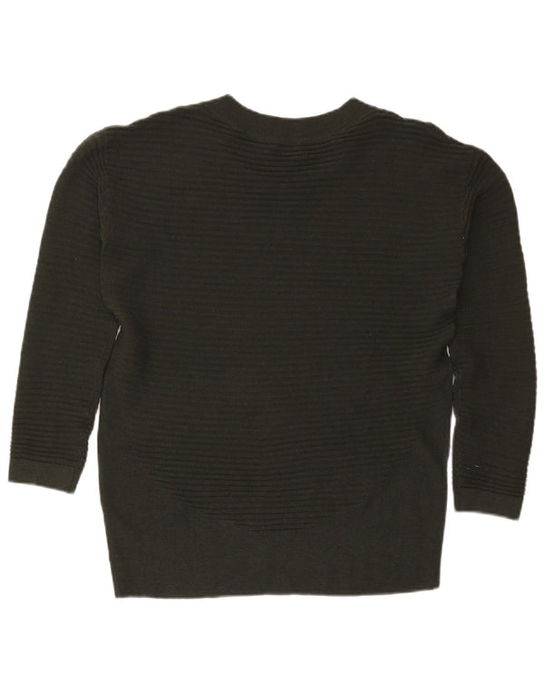 Maglione maglione oversize con scollo a barca da donna Cos UK 6 XS Lana kaki
