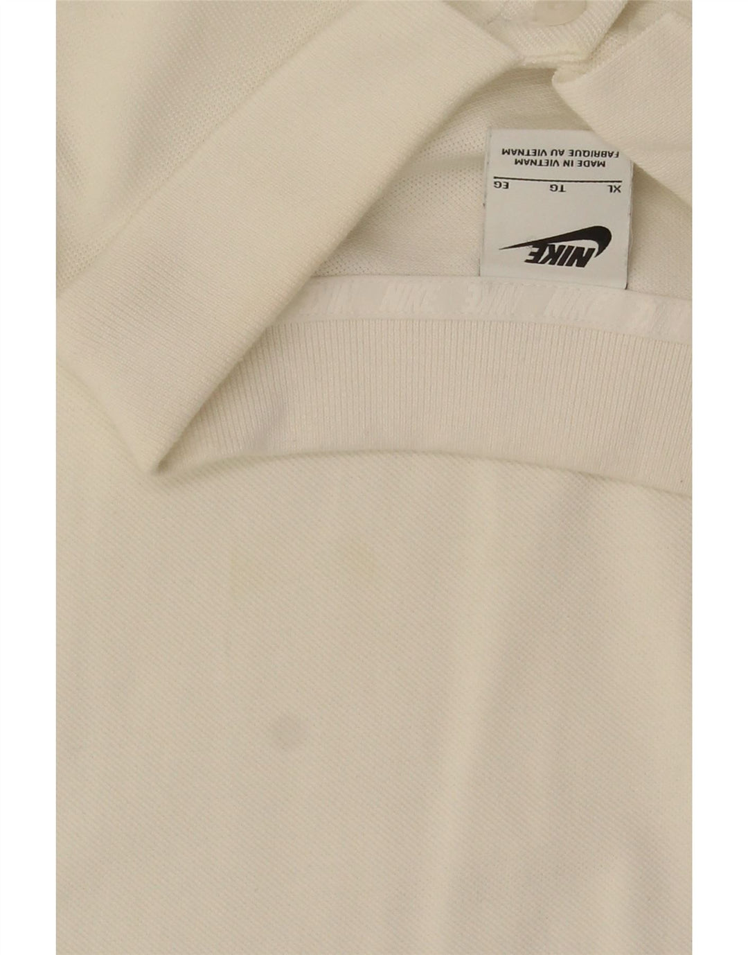 Polo Nike da uomo XL in cotone bianco