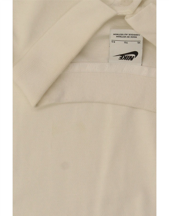 Polo Nike da uomo XL in cotone bianco