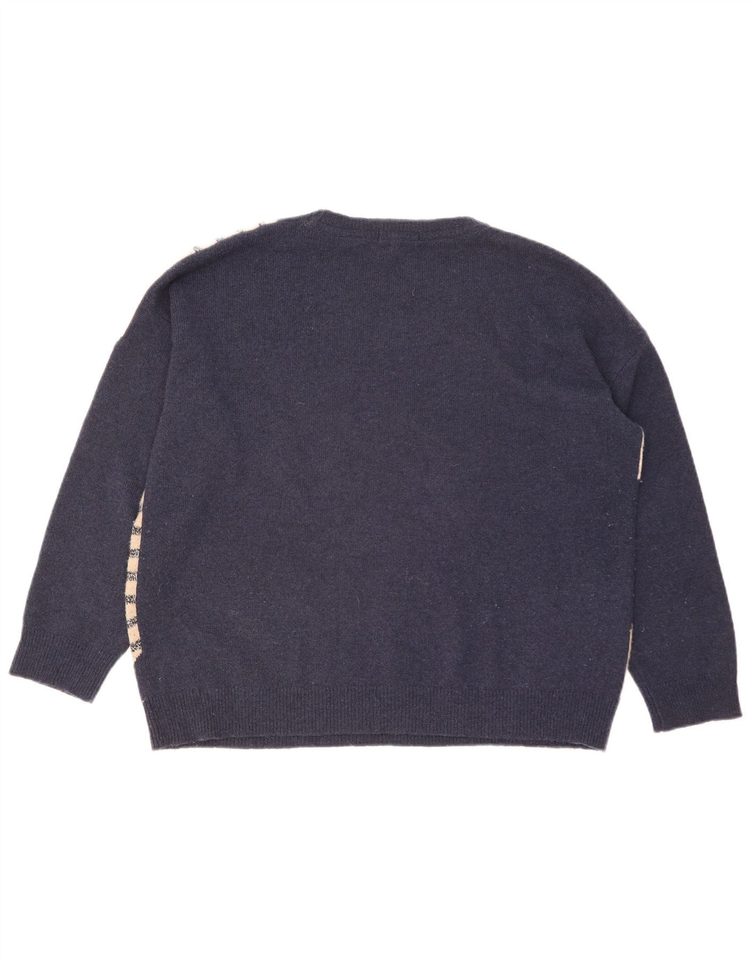 Maglione maglione girocollo da donna White Stuff UK 16 grande blu navy